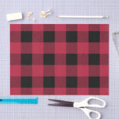 Vintag Red Buffalo Kariert Seidenpapier (Handwerk)