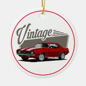 Vintag Red Camaro Keramik Ornament (Vorne)