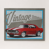 Vintag Red Camaro Puzzle (Horizontal)