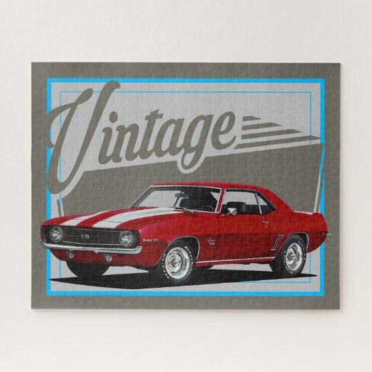 Vintag Red Camaro Puzzle (Horizontal)