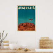 Vintag Red Center Australia Reiseplakat Poster (Küche)