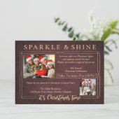 Vintag Red Chalkboard Weihnachtsfeiertag Party Ein Einladung (Stehend Vorderseite)