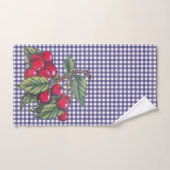 Vintag Red Chery Blue Gingham Country Kitchen Handtuch (Handtuch)