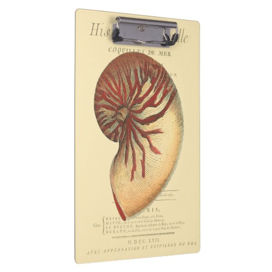 Vintag Red Conch Muschel Klemmbrett (Rechts)
