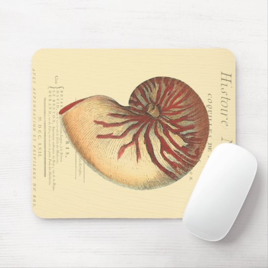 Vintag Red Conch Muschel Mousepad (Mit Mouse)