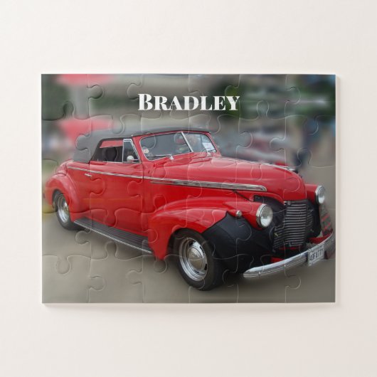 Vintag Red Covertible Jigsaw Puzzle (Horizontal)