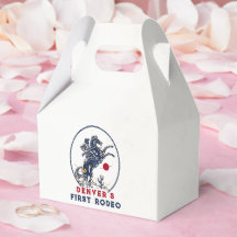 Vintag Red Cowboy First Rodeo Geburtstag