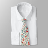 Vintag Red Daisy Floral Pattern - Botanisch Krawatte (Gebunden)