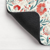 Vintag Red Daisy Floral Pattern - Botanisch Mousepad (Ecke)