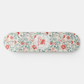 Vintag Red Daisy Floral Pattern - Botanisch Skateboard (Horizontal)