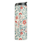 Vintag Red Daisy Floral Pattern - Botanisch Thermosbecher (Nach links gedreht)