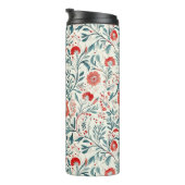 Vintag Red Daisy Floral Pattern - Botanisch Thermosbecher (Nach rechts gedreht)