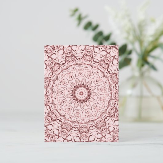 Vintag Red Doily Postkarte (Stehend Vorderseite)