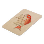 Vintag Red Fish Yokai Magnet (Linke Seite)