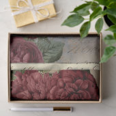 Vintag Red Floral Decoupage Seidenpapier (Geschenk)