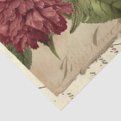 Vintag Red Floral Decoupage Seidenpapier (Detail)