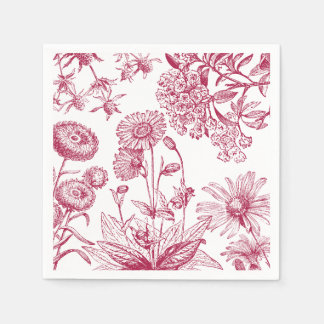 Vintag Red Floral |Erntedank | Fall Napkin Serviette