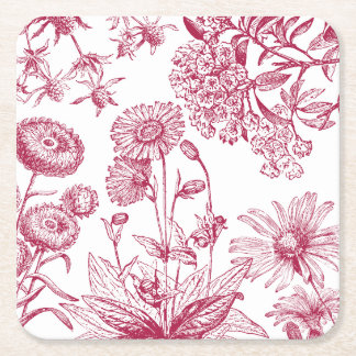 Vintag Red Floral |Erntedank | Fall Untersetzer