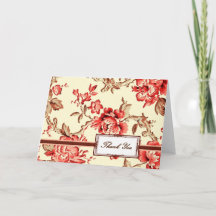 Vintag Red Floral Print