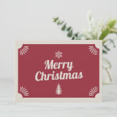 Vintag Red Frohe Weihnachten (Stehend Vorderseite)