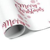 Vintag Red Frohe Weihnachten Geschenkpapier (Rolleneckpunkt)