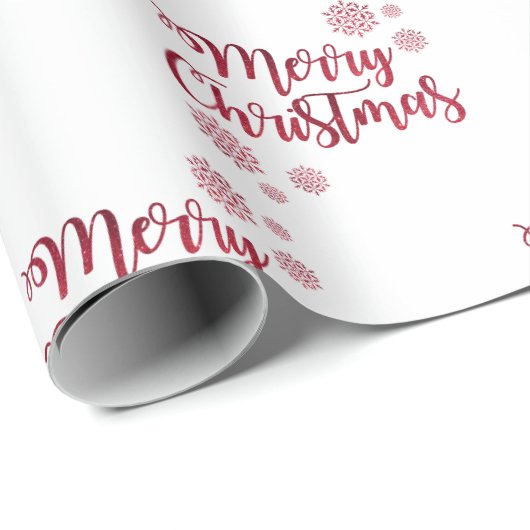 Vintag Red Frohe Weihnachten Geschenkpapier (Rolleneckpunkt)