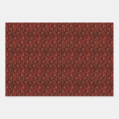 Vintag Red Gold Art Deco Grafik Geschenkpapier Set (Vorderseite 3)