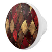 Vintag-Red-Gold-Keramik Keramikknauf (Rechts)