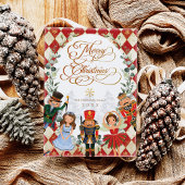 Vintag Red Gold Nutcracker Frohe Weihnachten