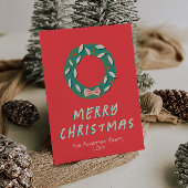 Vintag Red Green Hand Draath Weihnachten