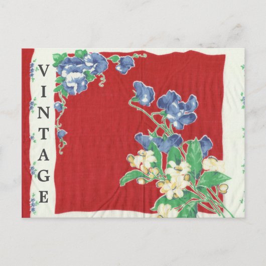 Vintag Red HandkerChief Postcard Postkarte (Vorderseite)