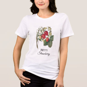 Vintag Red Hübsch Strawberry Branch Personalisiert Tri-Blend Shirt