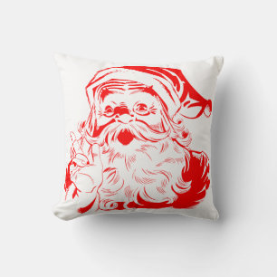 Vintag Red Merry Weihnachten Weihnachtsmann Kissen
