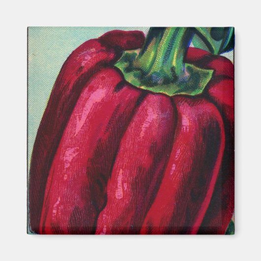 Vintag Red Pepper Magnet (Vorne)