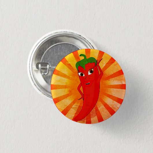 Vintag Red Pepper Superstar Button (Vorne & Hinten)