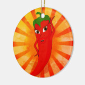 Vintag Red Pepper Superstar Keramik Ornament (Links)