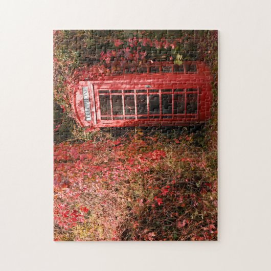 Vintag Red Phone Booth Puzzle (Vertikal)