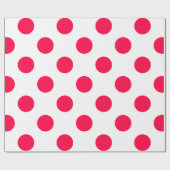 Vintag Red Polka Dots White Christmas Template Geschenkpapier (Flach)