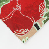 Vintag Red Poppy Fleece Blanket (Ecke)