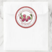 Vintag Red Raspberry Illustration Raspberry Jam Runder Aufkleber (Tasche)