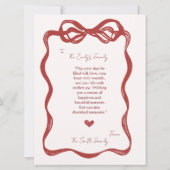 Vintag Red Retro Weihnachtsbaumkarte Karte (Rückseite)