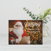 Vintag Red Santa Claus Frohe Weihnachten (Stehend Vorderseite)