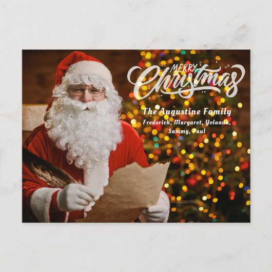 Vintag Red Santa Claus Frohe Weihnachten (Vorderseite)