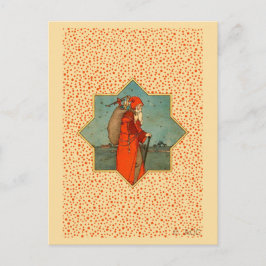 Vintag Red Santa Claus St. Nicholas Feiertagspostkarte