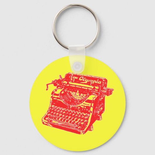 Vintag Red Schreibwriter Schlüsselanhänger (Vorderseite)