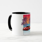 Vintag Red Sports Tasse (Vorderseite Links)