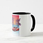 Vintag Red Sports Tasse (VorderseiteRechts)