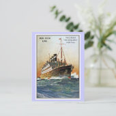 Vintag Red Star Line Belgenland Postkarte (Stehend Vorderseite)