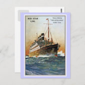Vintag Red Star Line Belgenland Postkarte (Vorne/Hinten)
