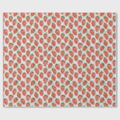 Vintag Red Strawberry Pattern Geschenkpapier (Flach)